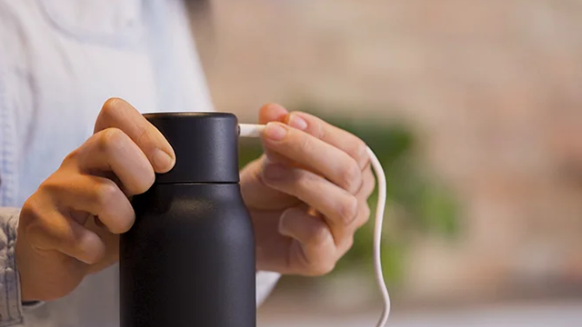 Charges via simple USB connection.